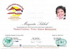 Thai-Yoga-Massage Zertifikat